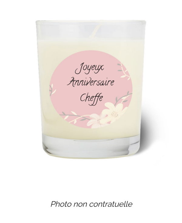Bougie personnalisée cadeau  de Saint Valentin