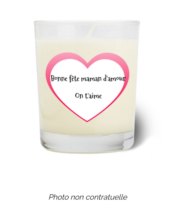 Bougie personnalisée cadeau  de Saint Valentin
