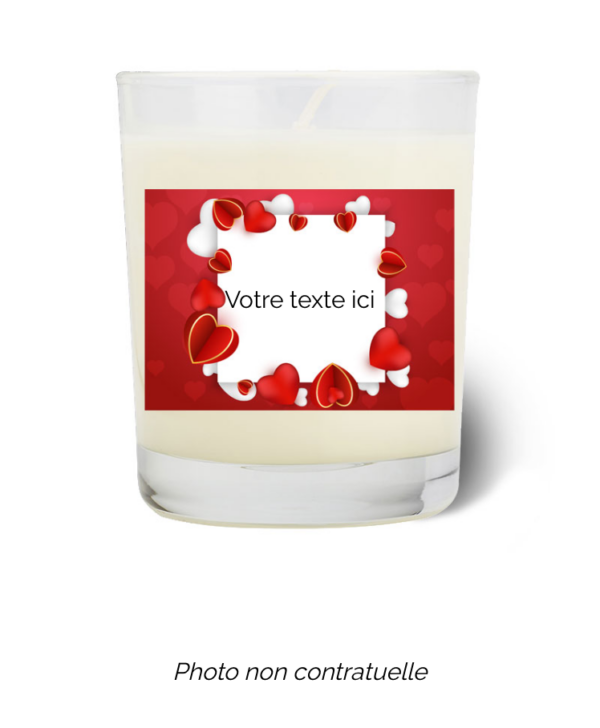 Bougie personnalisée cadeau  de Saint Valentin