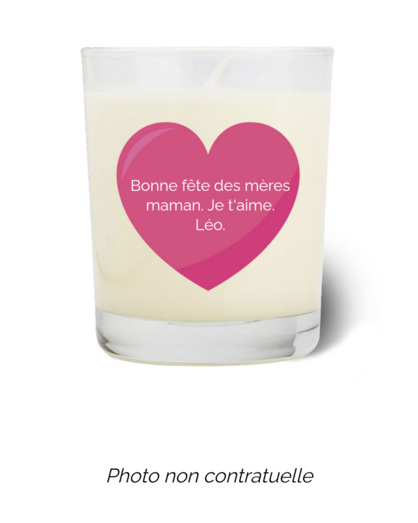 Bougie personnalisée cadeau  de Saint Valentin