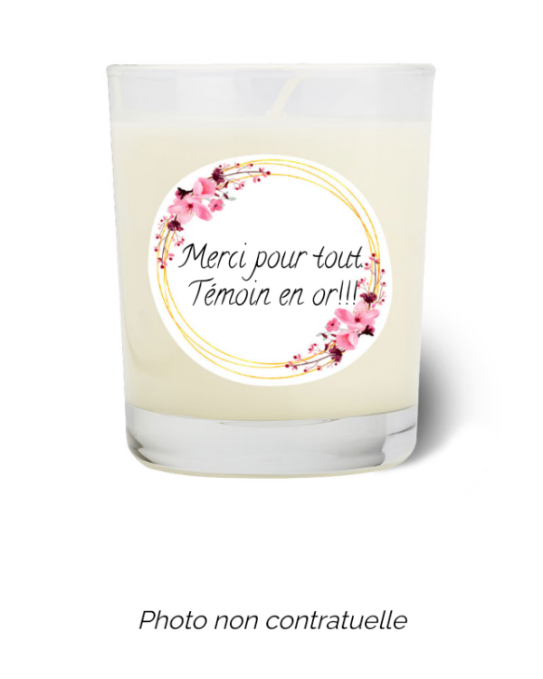 Bougie personnalisée cadeau  de Saint Valentin