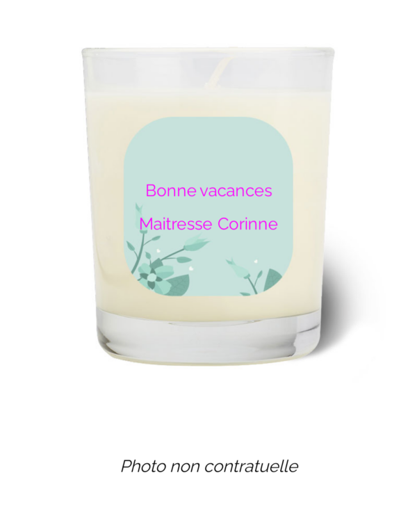 Bougie personnalisée cadeau  de Saint Valentin