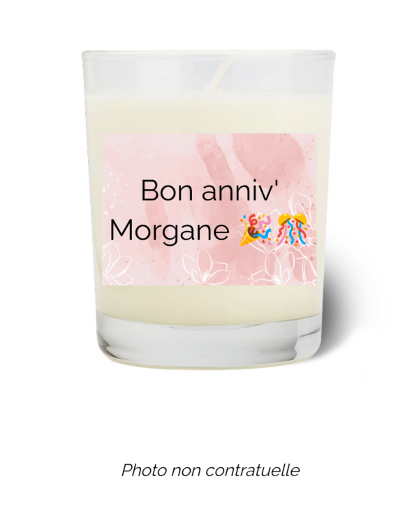 Bougie personnalisée cadeau  de Saint Valentin