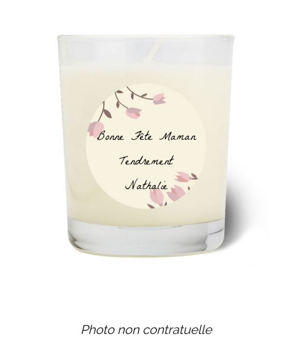 Bougie personnalisée cadeau  de Saint Valentin