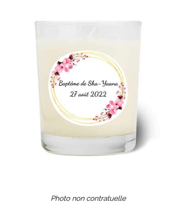 Bougie personnalisée cadeau  de Saint Valentin