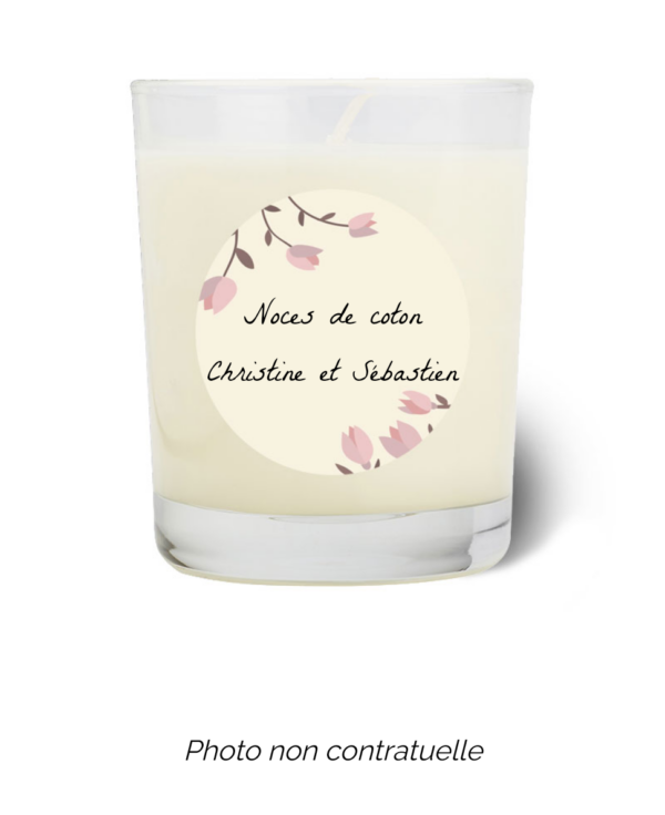 Bougie personnalisée cadeau  de Saint Valentin