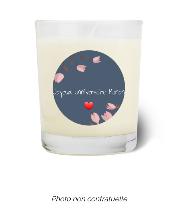 Bougie personnalisée cadeau  de Saint Valentin