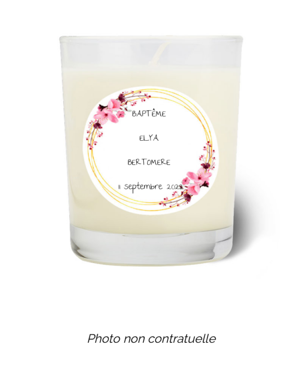 Bougie personnalisée cadeau  de Saint Valentin