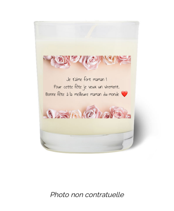 Bougie personnalisée cadeau  de Saint Valentin