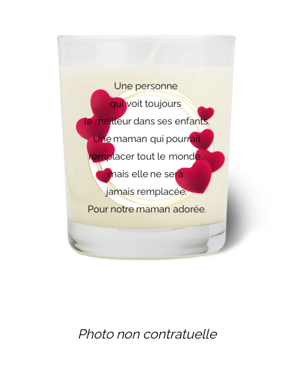 Bougie personnalisée cadeau  de Saint Valentin