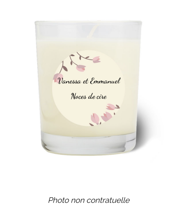 Bougie personnalisée cadeau  de Saint Valentin