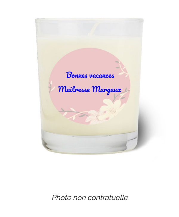 Bougie personnalisée cadeau  de Saint Valentin