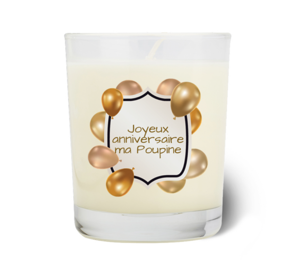 Bougie personnalisée cadeau  de Saint Valentin