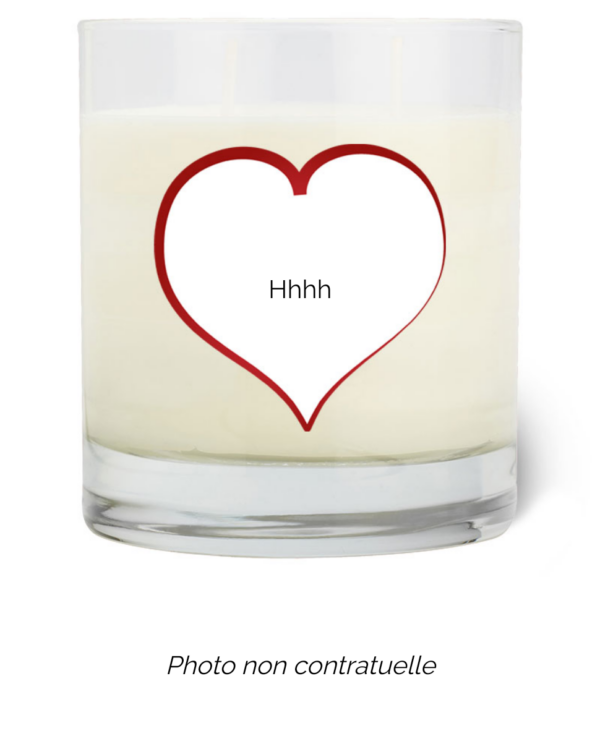 Bougie personnalisée cadeau  de Saint Valentin