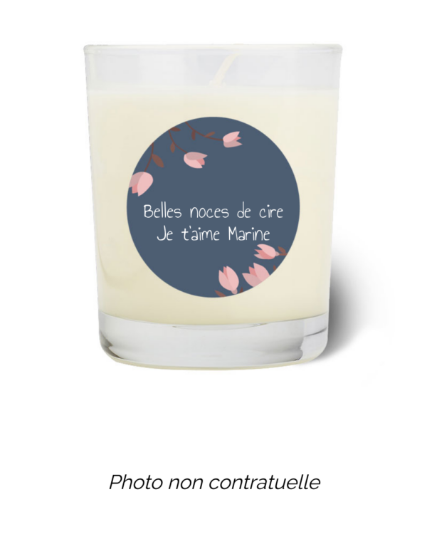 Bougie personnalisée cadeau  de Saint Valentin