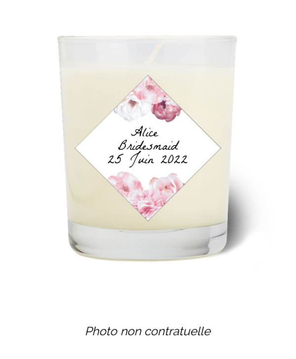 Bougie personnalisée cadeau  de Saint Valentin