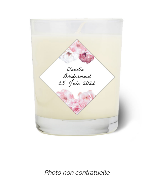 Bougie personnalisée cadeau  de Saint Valentin