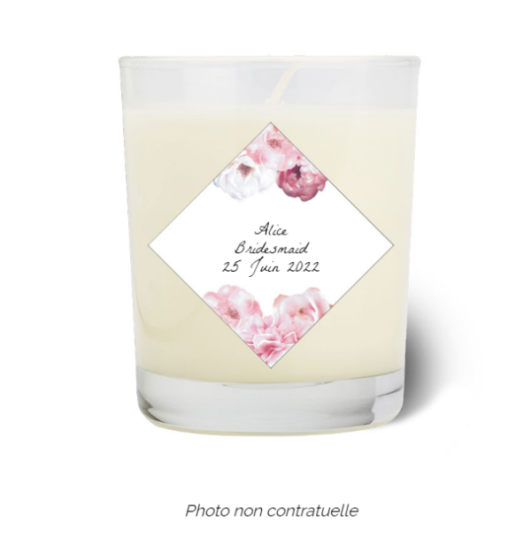 Bougie personnalisée cadeau  de Saint Valentin