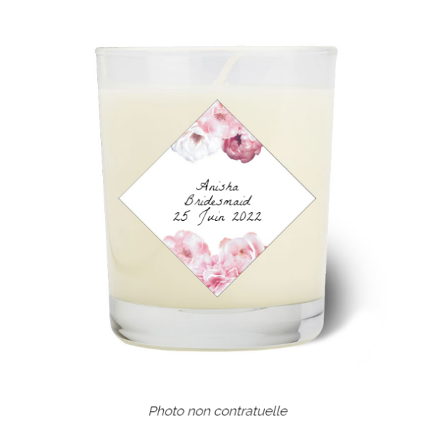 Bougie personnalisée cadeau  de Saint Valentin