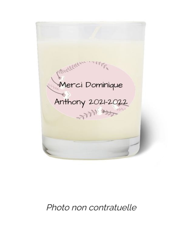 Bougie personnalisée cadeau  pour maitresses