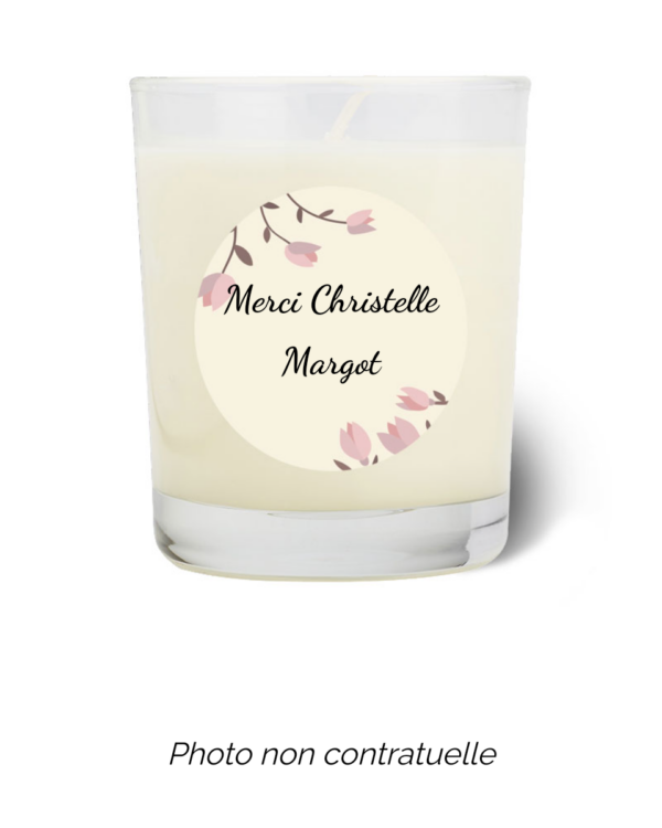 Bougie personnalisée cadeau  pour maitresses