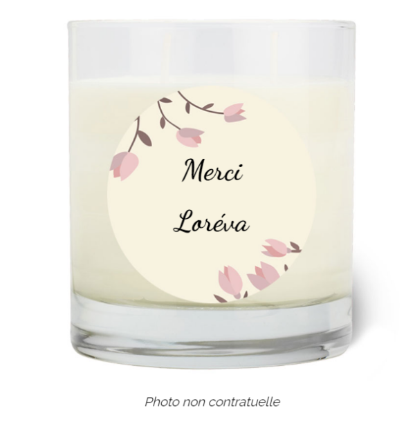 Bougie personnalisée cadeau  pour maitresses