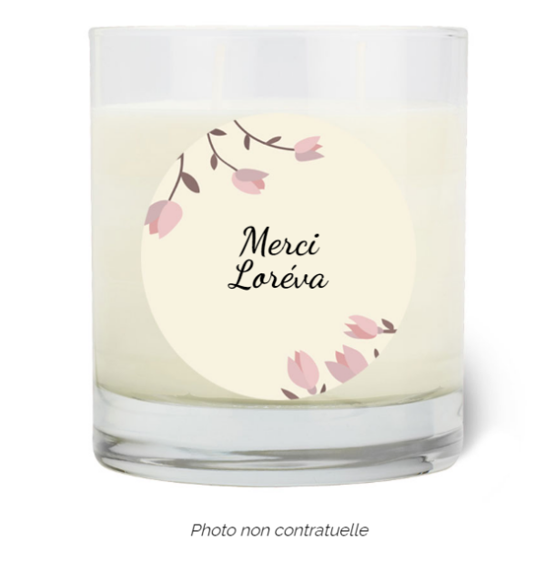 Bougie personnalisée cadeau  pour maitresses