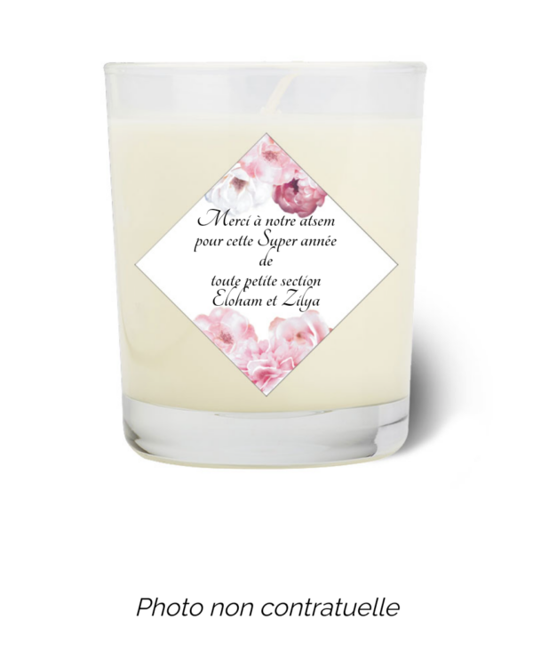 Bougie personnalisée cadeau  pour maitresses