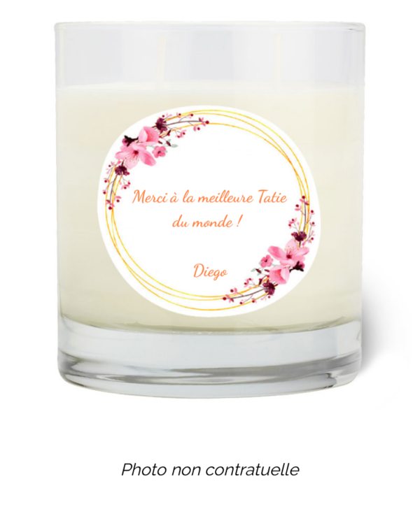 Bougie personnalisée cadeau  pour maitresses