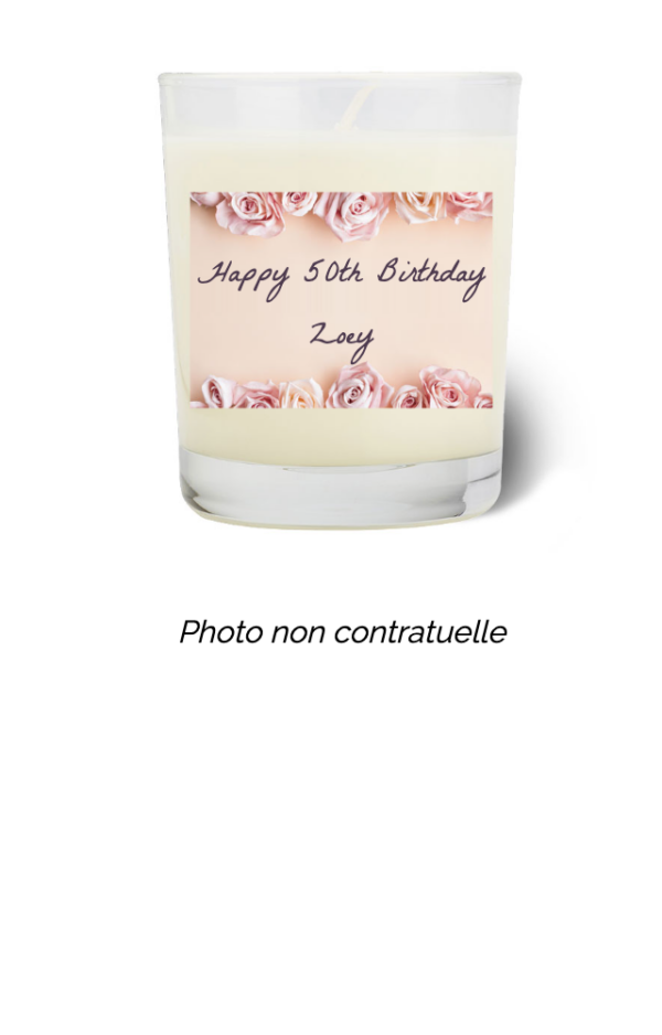 Bougie personnalisée cadeau  pour maitresses