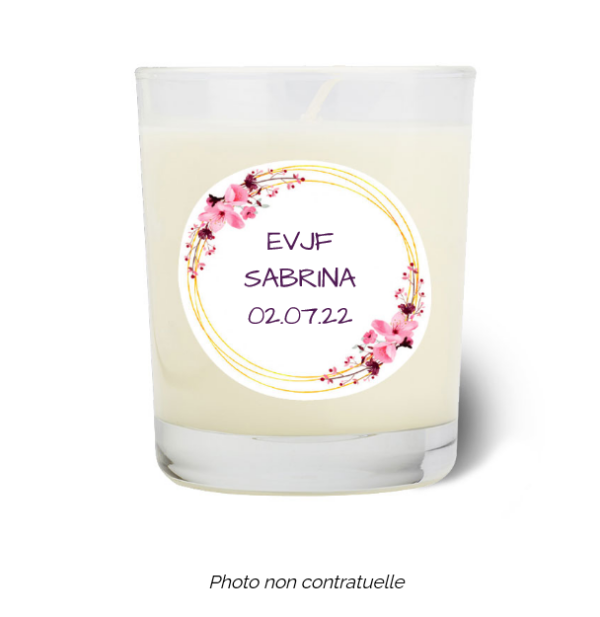 Bougie personnalisée cadeau  pour maitresses