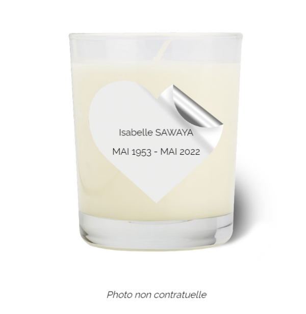 Bougie personnalisée cadeau  de Saint Valentin