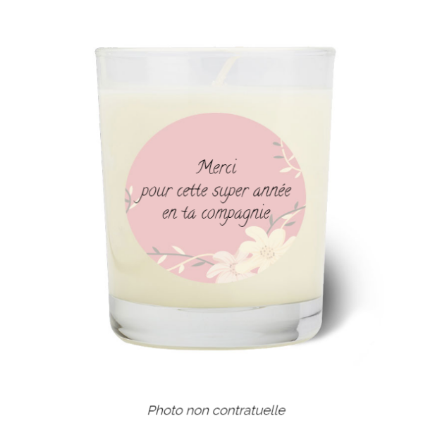 Bougie personnalisée cadeau  pour maitresses