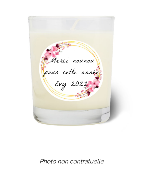 Bougie personnalisée cadeau  pour maitresses