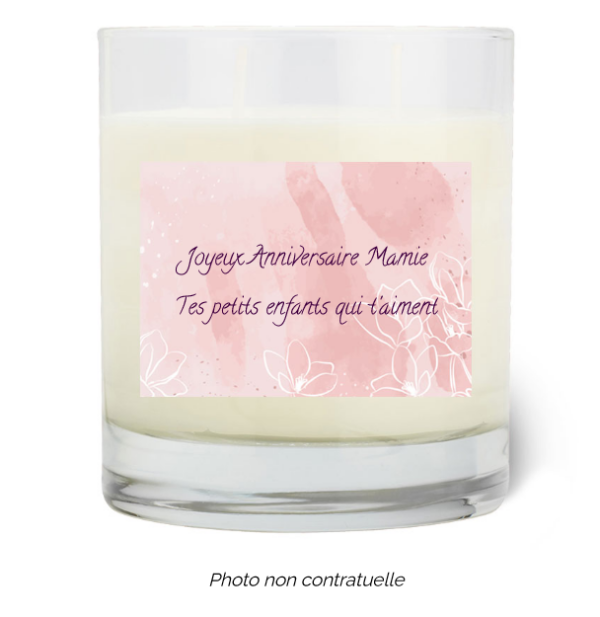 Bougie personnalisée cadeau  pour maitresses