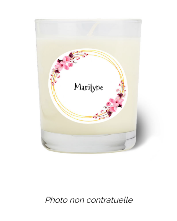 Bougie personnalisée cadeau  pour maitresses