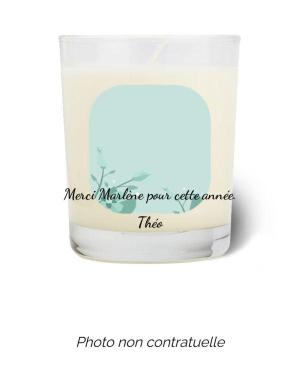 Bougie personnalisée cadeau  pour maitresses