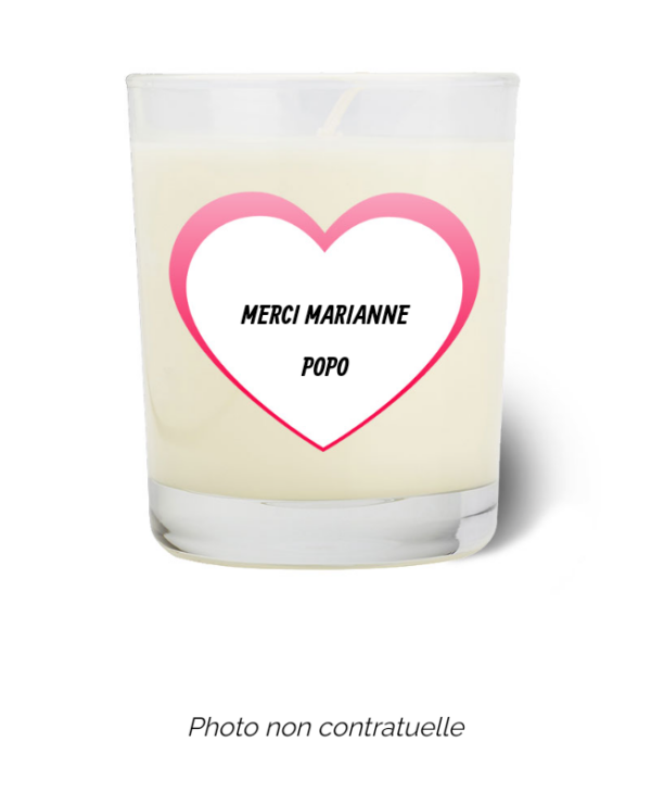 Bougie personnalisée cadeau  pour maitresses