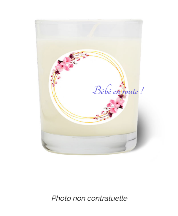 Bougie personnalisée cadeau  de Saint Valentin