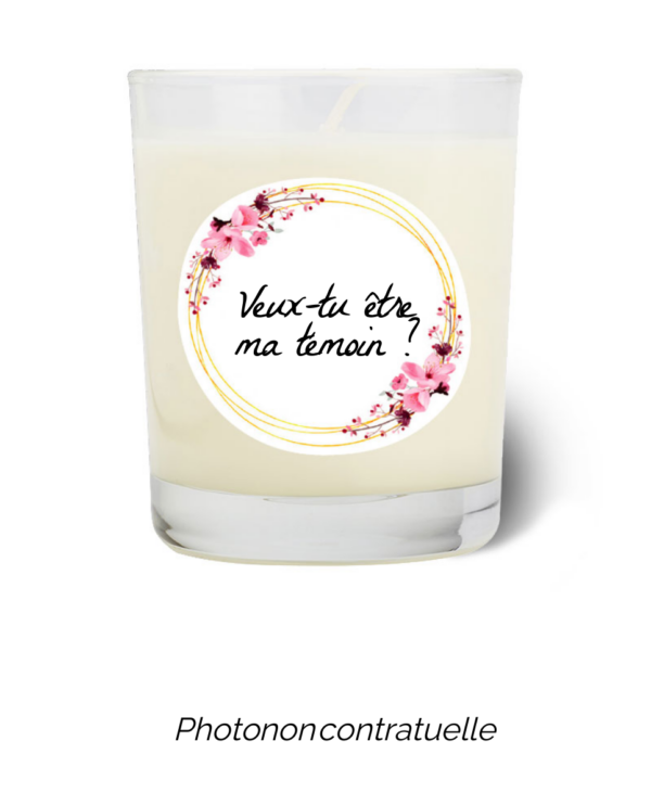 Bougie personnalisée cadeau  pour maitresses