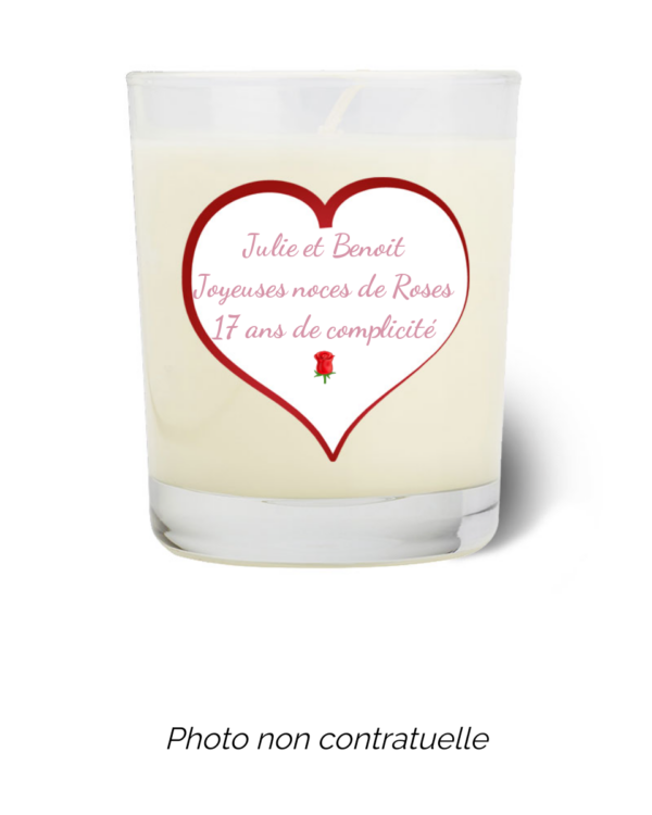 Bougie personnalisée cadeau  pour maitresses