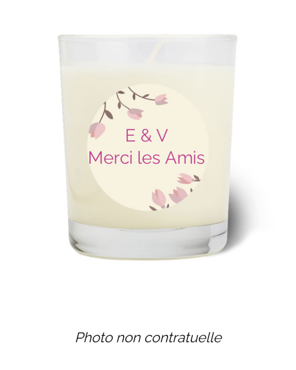 Bougie personnalisée cadeau  pour maitresses