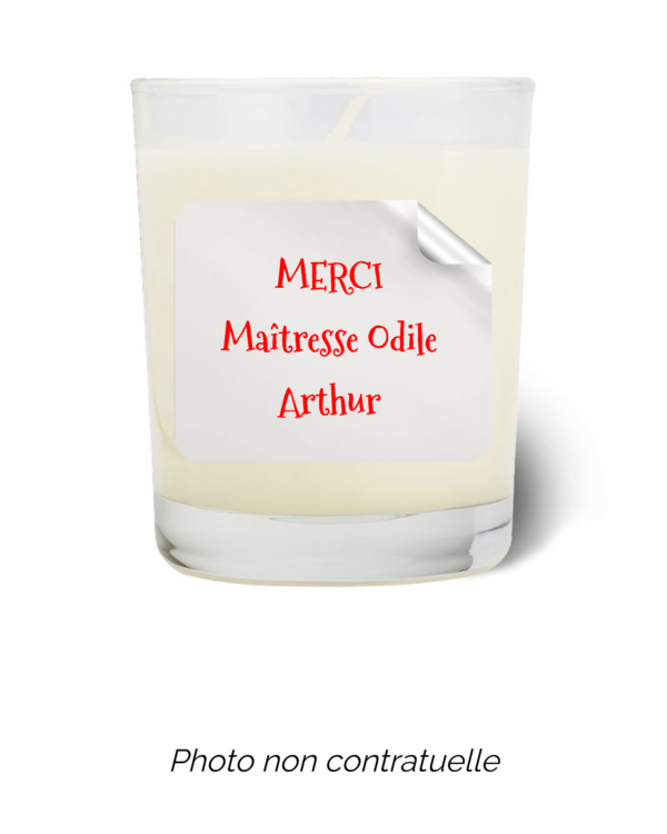 Bougie personnalisée cadeau  de Saint Valentin