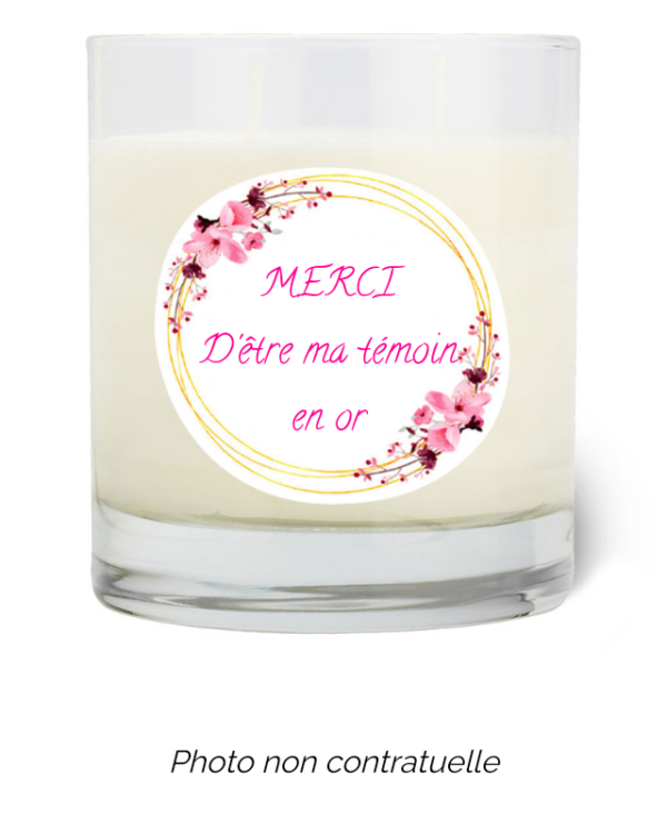 Bougie personnalisée cadeau  pour maitresses