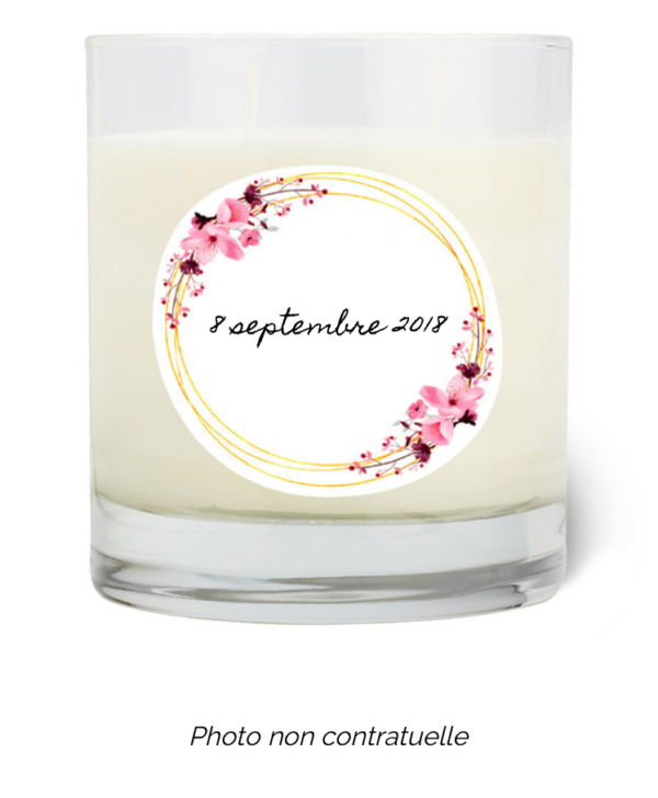 Bougie personnalisée cadeau  pour maitresses
