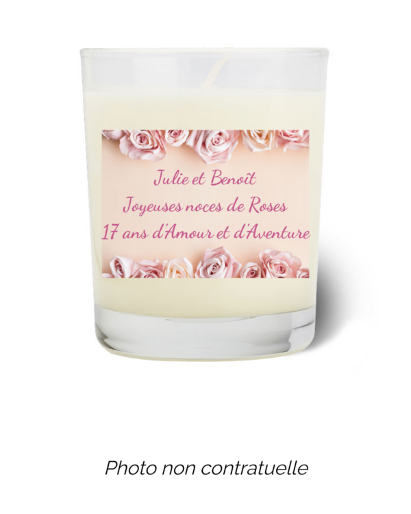 Bougie personnalisée cadeau  pour maitresses