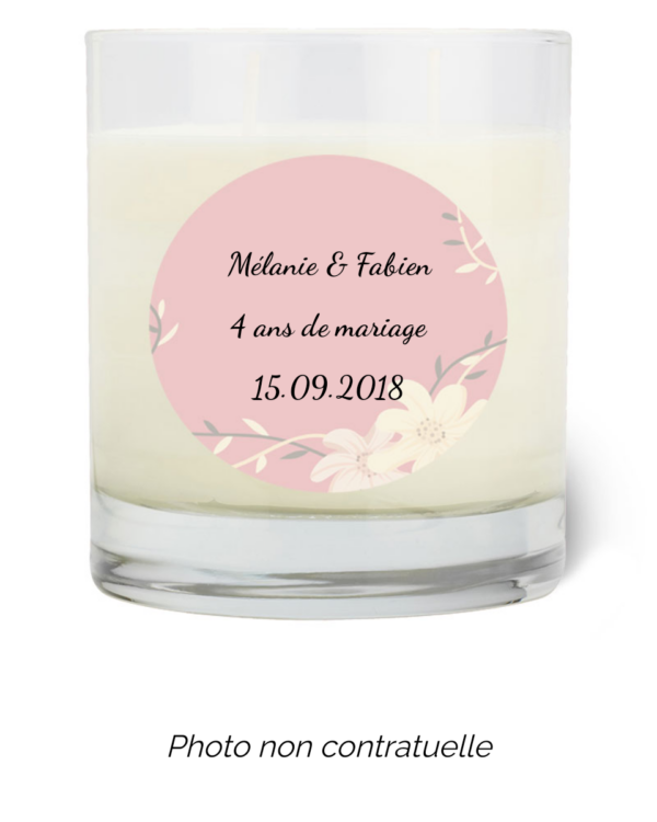 Bougie personnalisée cadeau  pour maitresses