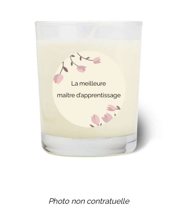 Bougie personnalisée cadeau  pour maitresses
