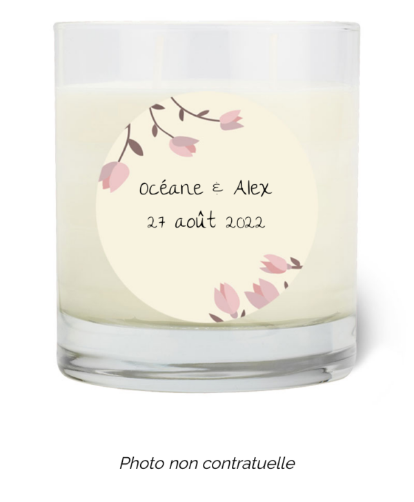 Bougie personnalisée cadeau  pour maitresses