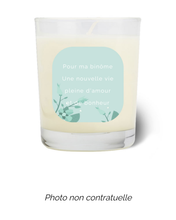 Bougie personnalisée cadeau  de Noel